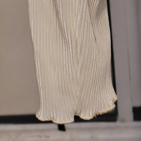 Beige Botany Plissé Shirt - Ivory Size S - Picture 7 of 9